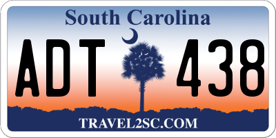 SC license plate ADT438