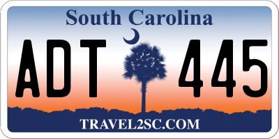 SC license plate ADT445