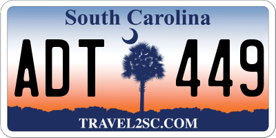 SC license plate ADT449