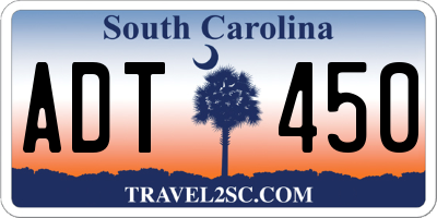 SC license plate ADT450