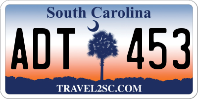 SC license plate ADT453