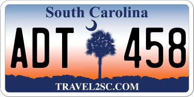 SC license plate ADT458