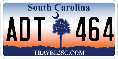 SC license plate ADT464