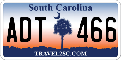 SC license plate ADT466