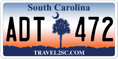 SC license plate ADT472