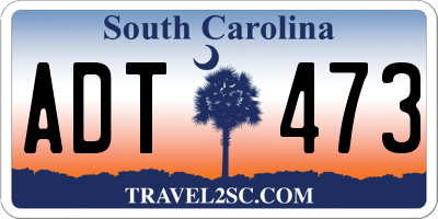 SC license plate ADT473