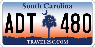 SC license plate ADT480