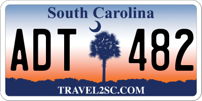 SC license plate ADT482