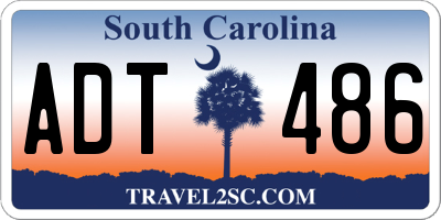 SC license plate ADT486