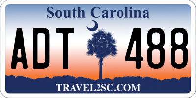 SC license plate ADT488