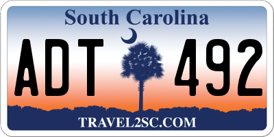 SC license plate ADT492