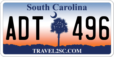 SC license plate ADT496