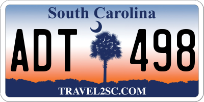SC license plate ADT498