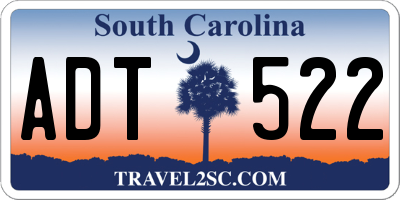 SC license plate ADT522