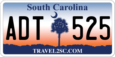 SC license plate ADT525