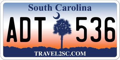SC license plate ADT536