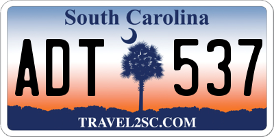 SC license plate ADT537