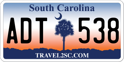 SC license plate ADT538