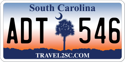 SC license plate ADT546