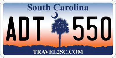 SC license plate ADT550