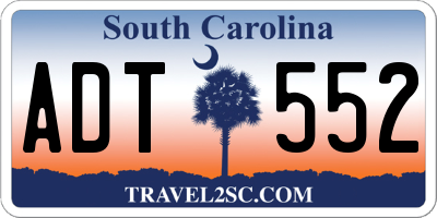 SC license plate ADT552