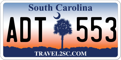 SC license plate ADT553