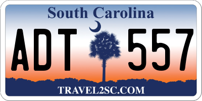 SC license plate ADT557