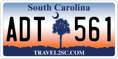 SC license plate ADT561