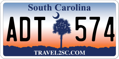 SC license plate ADT574