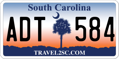 SC license plate ADT584