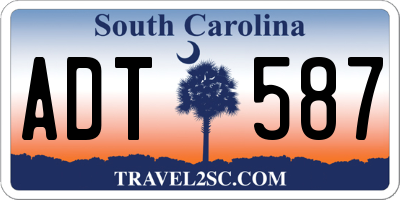SC license plate ADT587