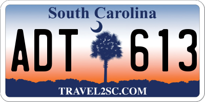 SC license plate ADT613
