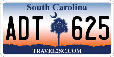 SC license plate ADT625