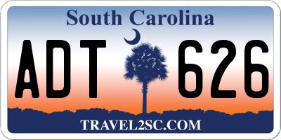 SC license plate ADT626