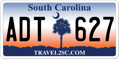 SC license plate ADT627