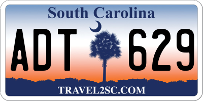 SC license plate ADT629