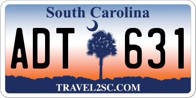 SC license plate ADT631