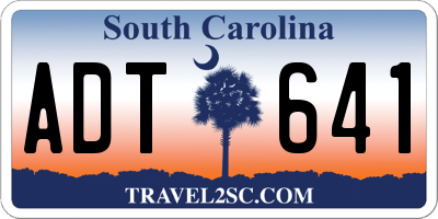 SC license plate ADT641