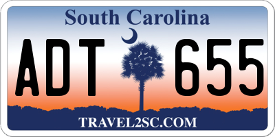 SC license plate ADT655