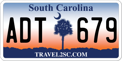 SC license plate ADT679