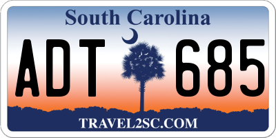 SC license plate ADT685