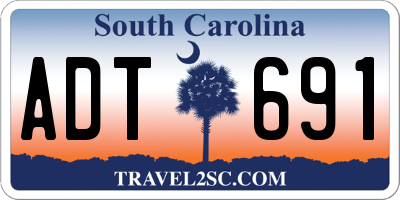 SC license plate ADT691