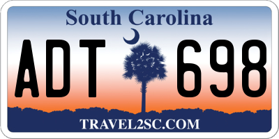 SC license plate ADT698