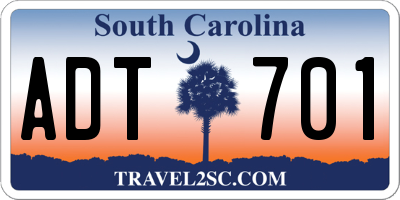SC license plate ADT701
