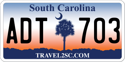 SC license plate ADT703