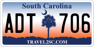 SC license plate ADT706