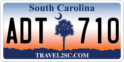 SC license plate ADT710