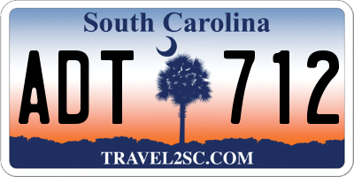 SC license plate ADT712