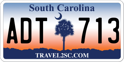 SC license plate ADT713