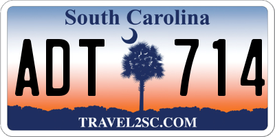 SC license plate ADT714